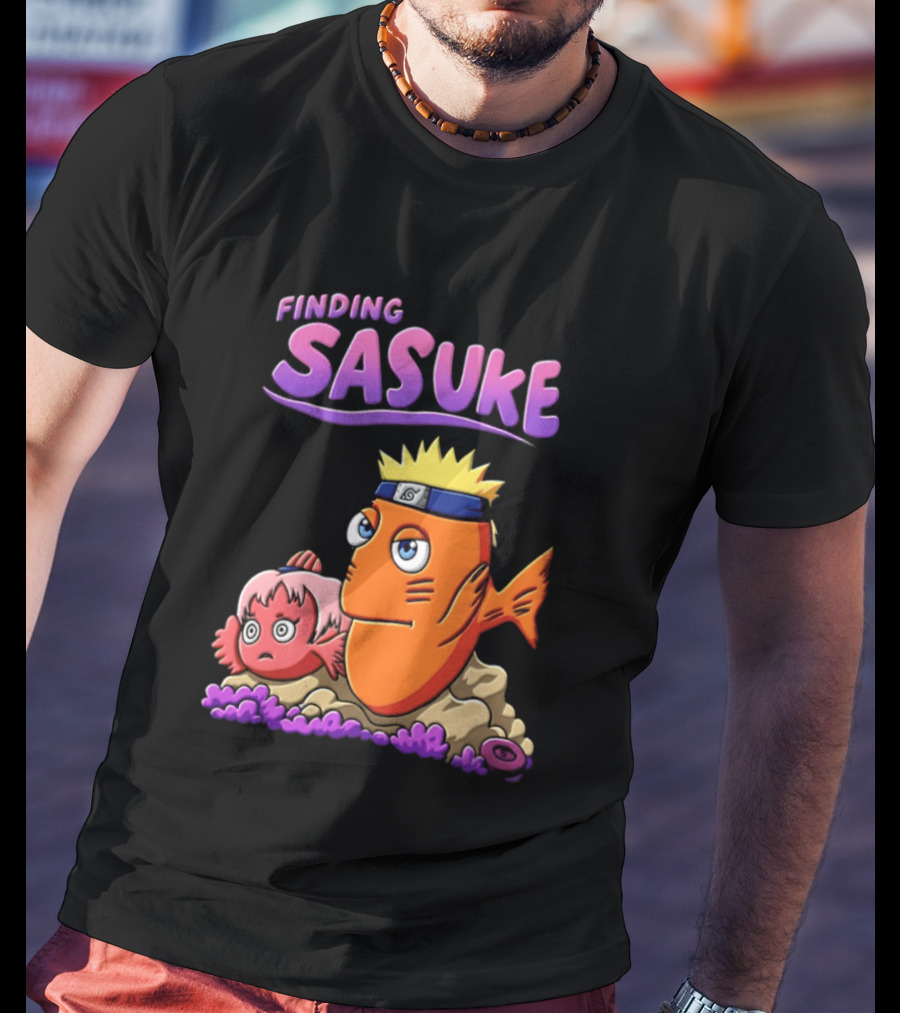 Finding Sasuke Naruto Uzumaki Sakura Haruno Anime Series T-Shirt