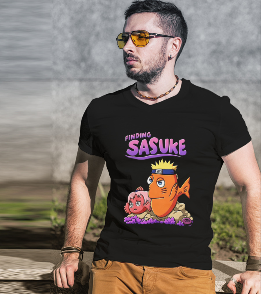 Finding Sasuke Naruto Uzumaki Sakura Haruno Anime Series T-Shirt