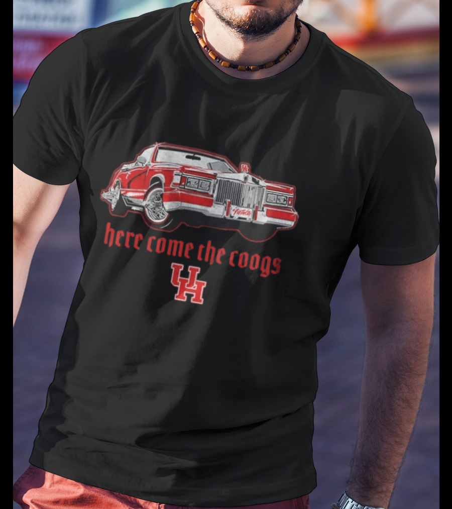 Here Come The Coogs Houston Cougars Football UH Classic Car T-Shirt