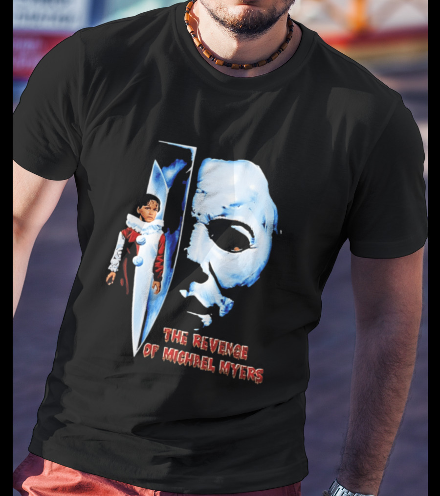 The Revenge Of Michael Myers Halloween Mask Knife Clown T-Shirt