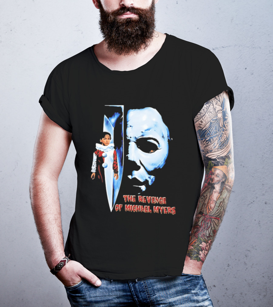 The Revenge Of Michael Myers Halloween Mask Knife Clown T-Shirt