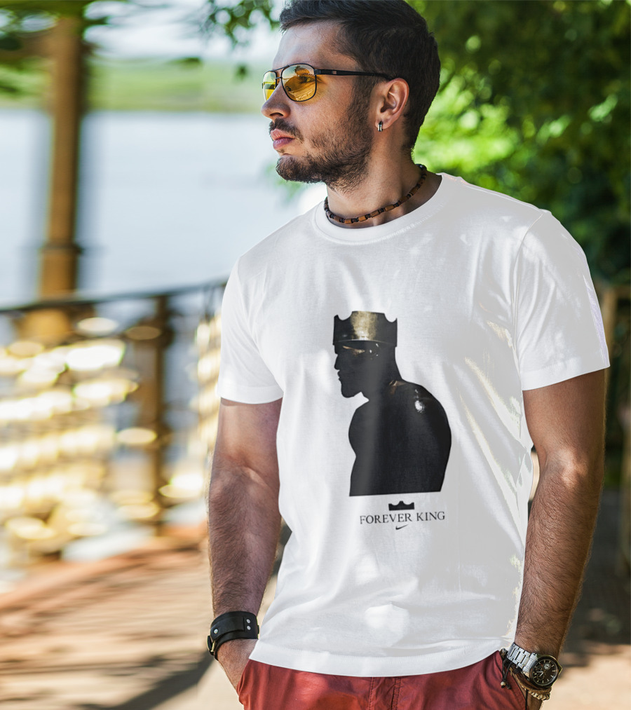 LeBron James Forever King Gold Crown Silhouette Nike T-Shirt