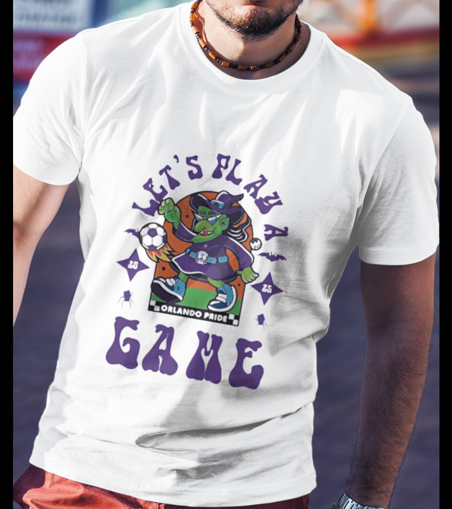 Orlando Pride Spooky Season 2025 Let's Play A Game Witch Soccer T-Shirt