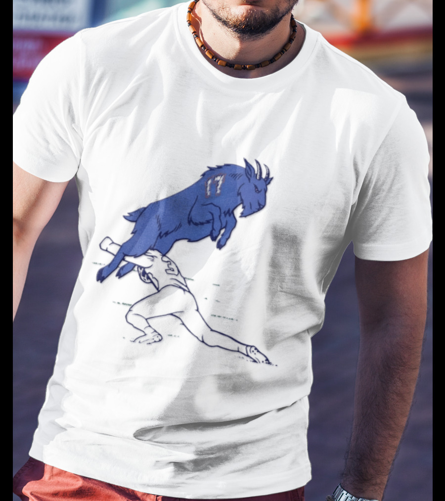 Buffalo Bills Josh Allen Goat 17 Jumping Over Defender Football Play T-Shirt