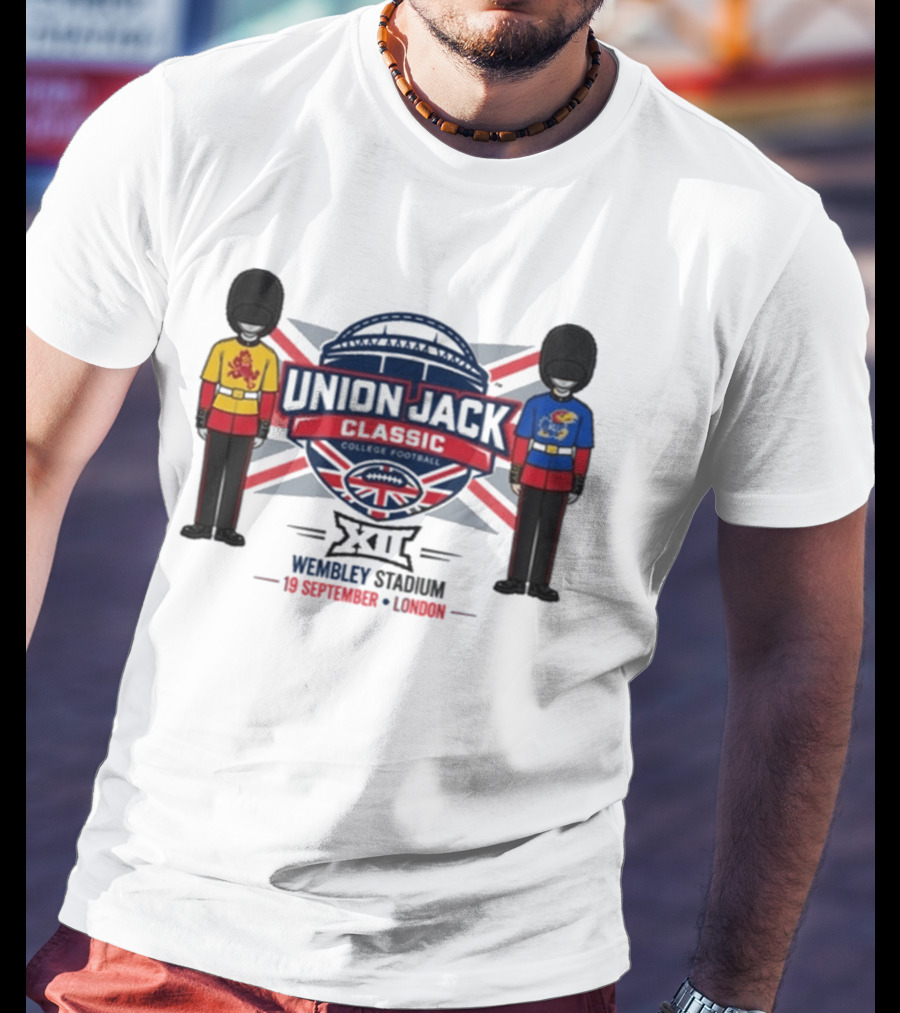 Kansas Jayhawks Vs Arizona State Union Jack Classic 2026 Wembley Stadium London 19 September T-Shirt