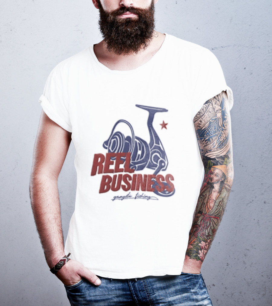 Reel Business Gangsta Fishing Reel Star T-Shirt