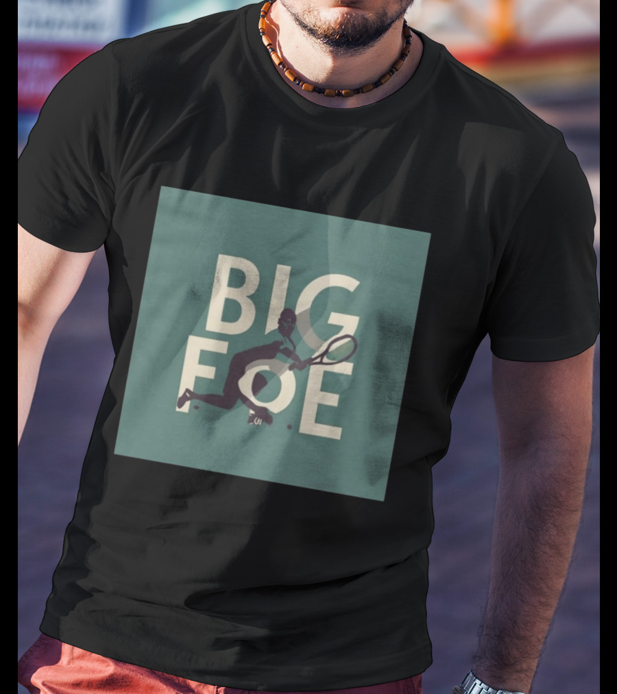 BIG FOE Frances Tiafoe Tennis Player Men's Cotton T-Shirt