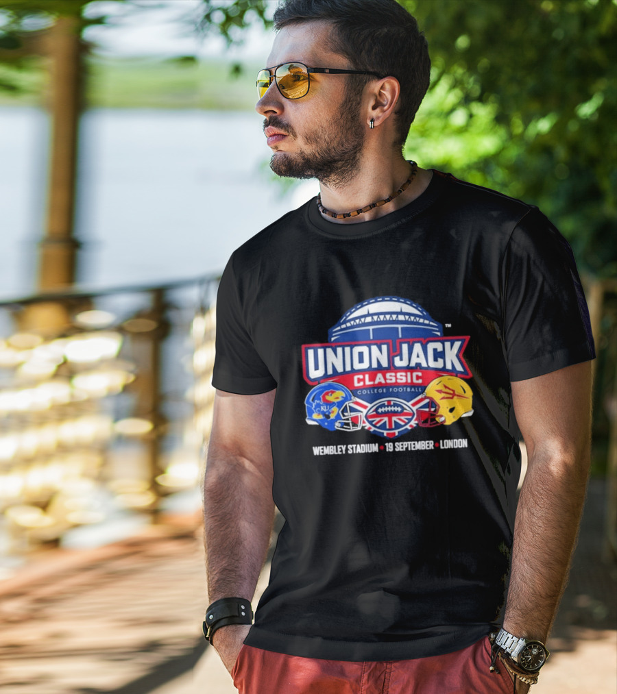 Union Jack Classic College Football Kansas Vs Arizona State Wembleу Stadium London 19 September 2026 T-Shirt