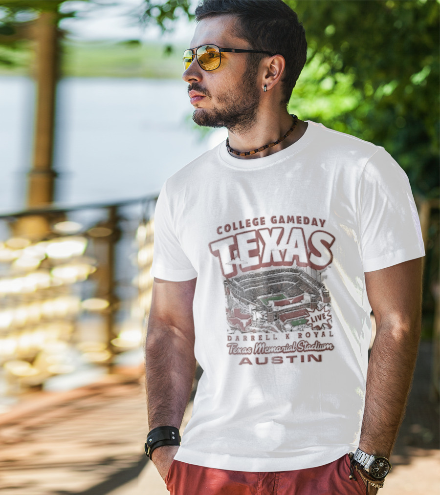Texas College Gameday Darrell K Royal Memorial Stadium Austin T-Shirt