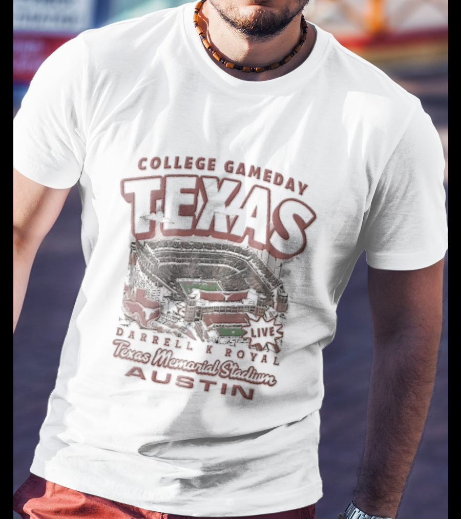 Texas College Gameday Darrell K Royal Memorial Stadium Austin T-Shirt