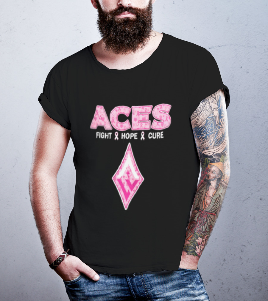 Aces Fight Hope Cure Pink Ribbon Las Vegas Aces T-Shirt