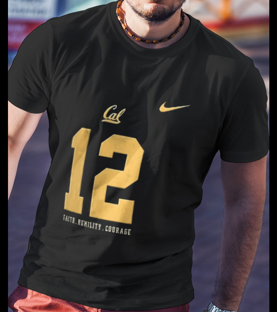 California Golden Bears Number 12 Nike Faith Humility Courage T-Shirt