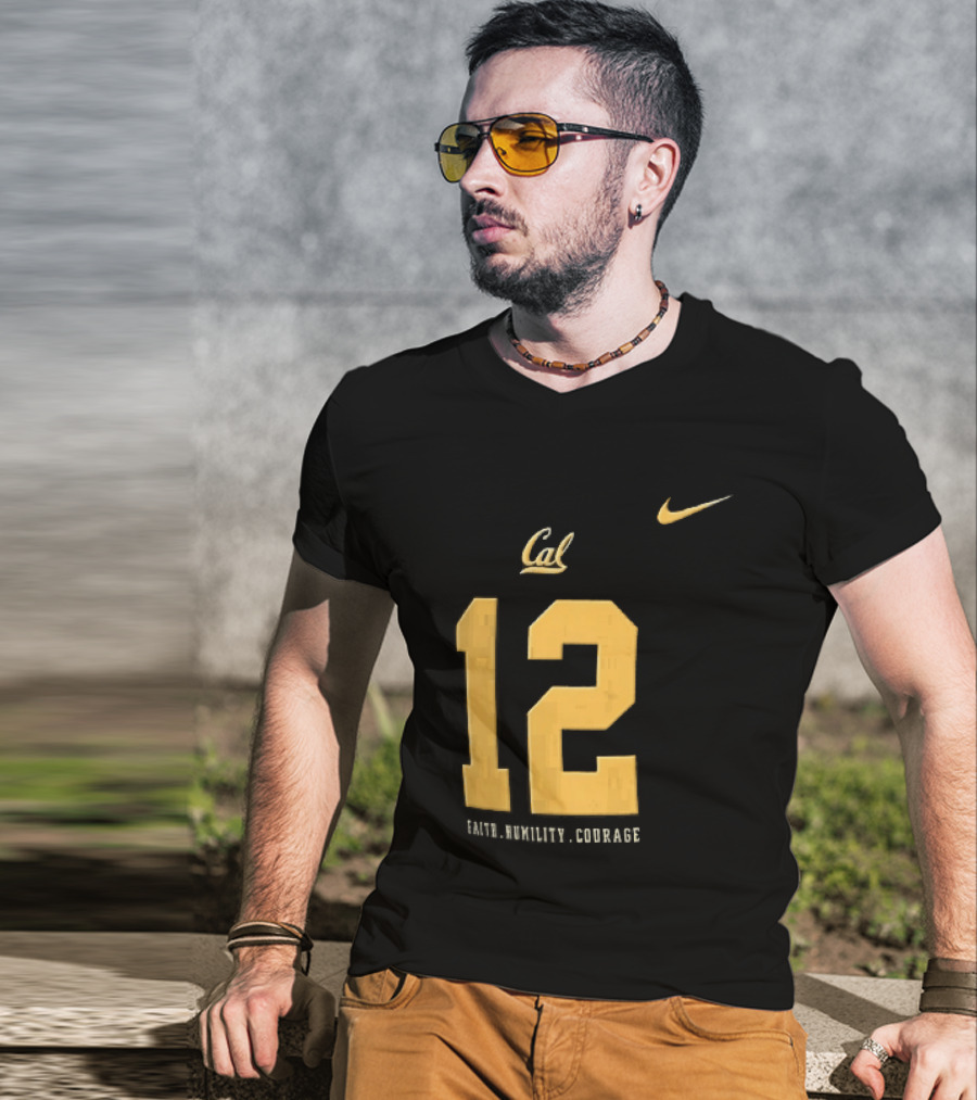 California Golden Bears Number 12 Nike Faith Humility Courage T-Shirt