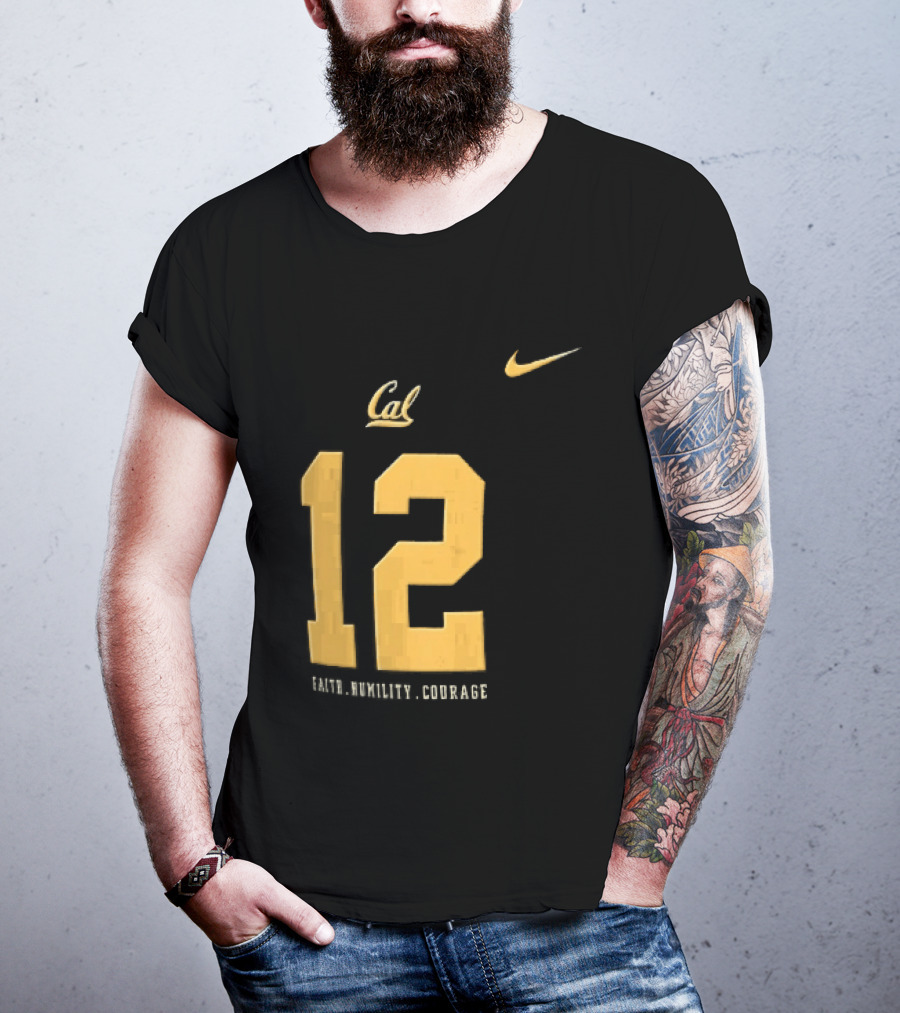 California Golden Bears Number 12 Nike Faith Humility Courage T-Shirt