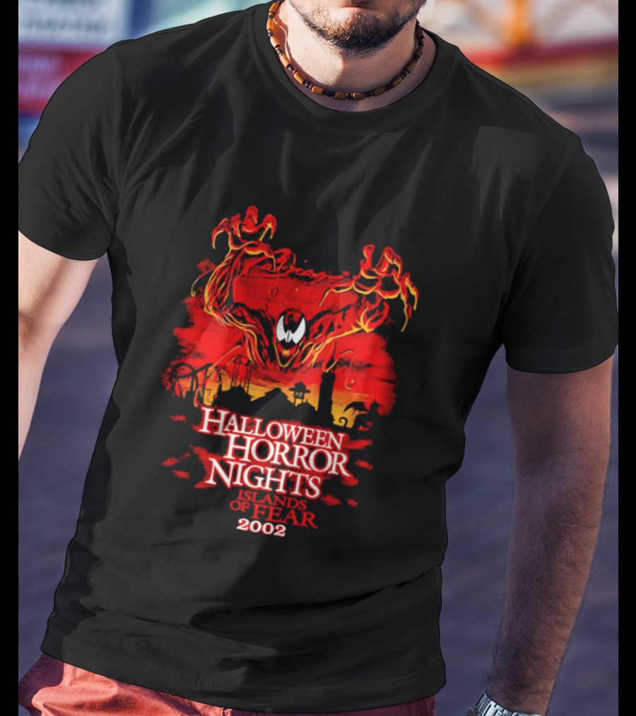 Carnage Halloween Horror Nights Islands Of Fear 2002 T-Shirt