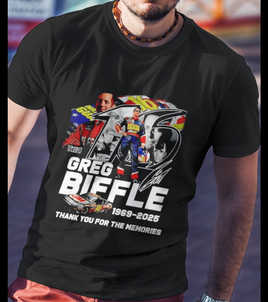 Greg Biffle 1969 2025 NASCAR Racing Career Thank You For The Memories T-Shirt