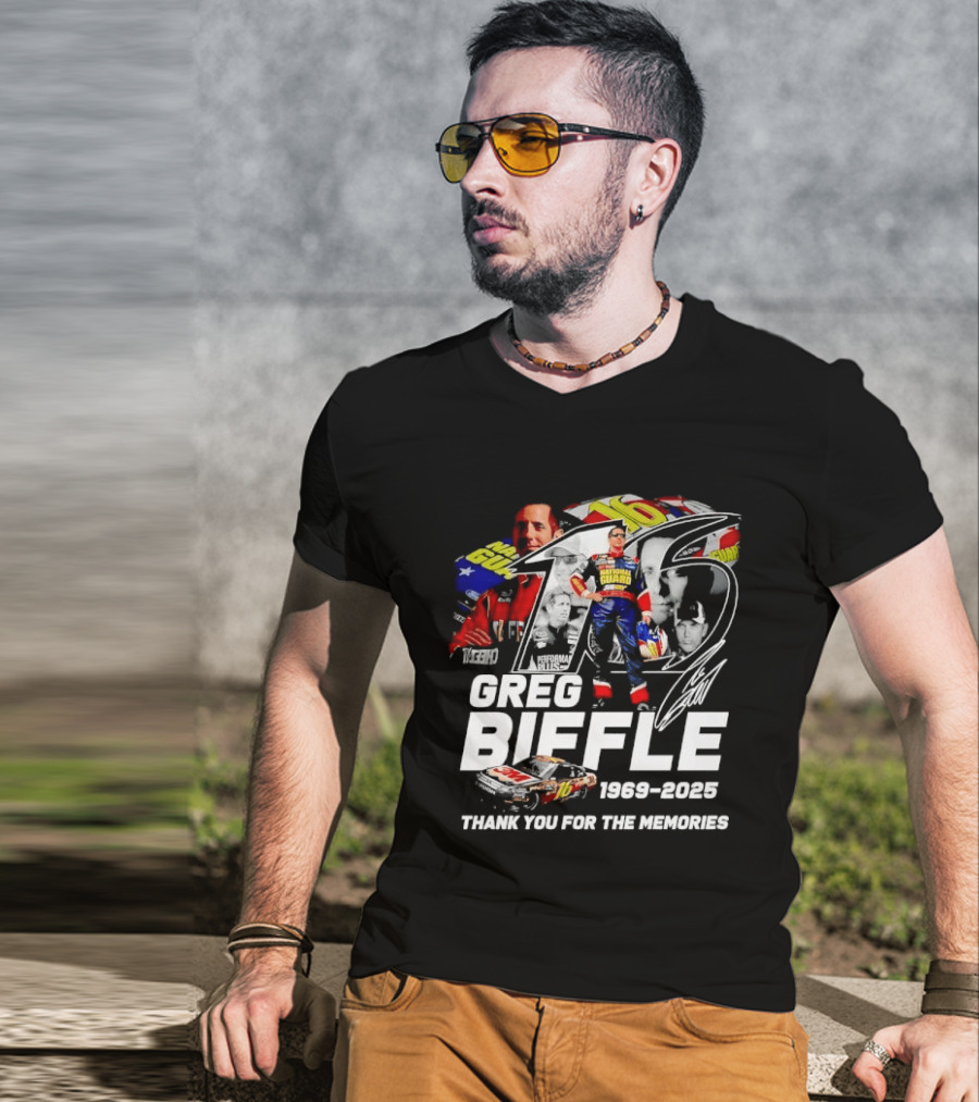 Greg Biffle 1969 2025 NASCAR Racing Career Thank You For The Memories T-Shirt