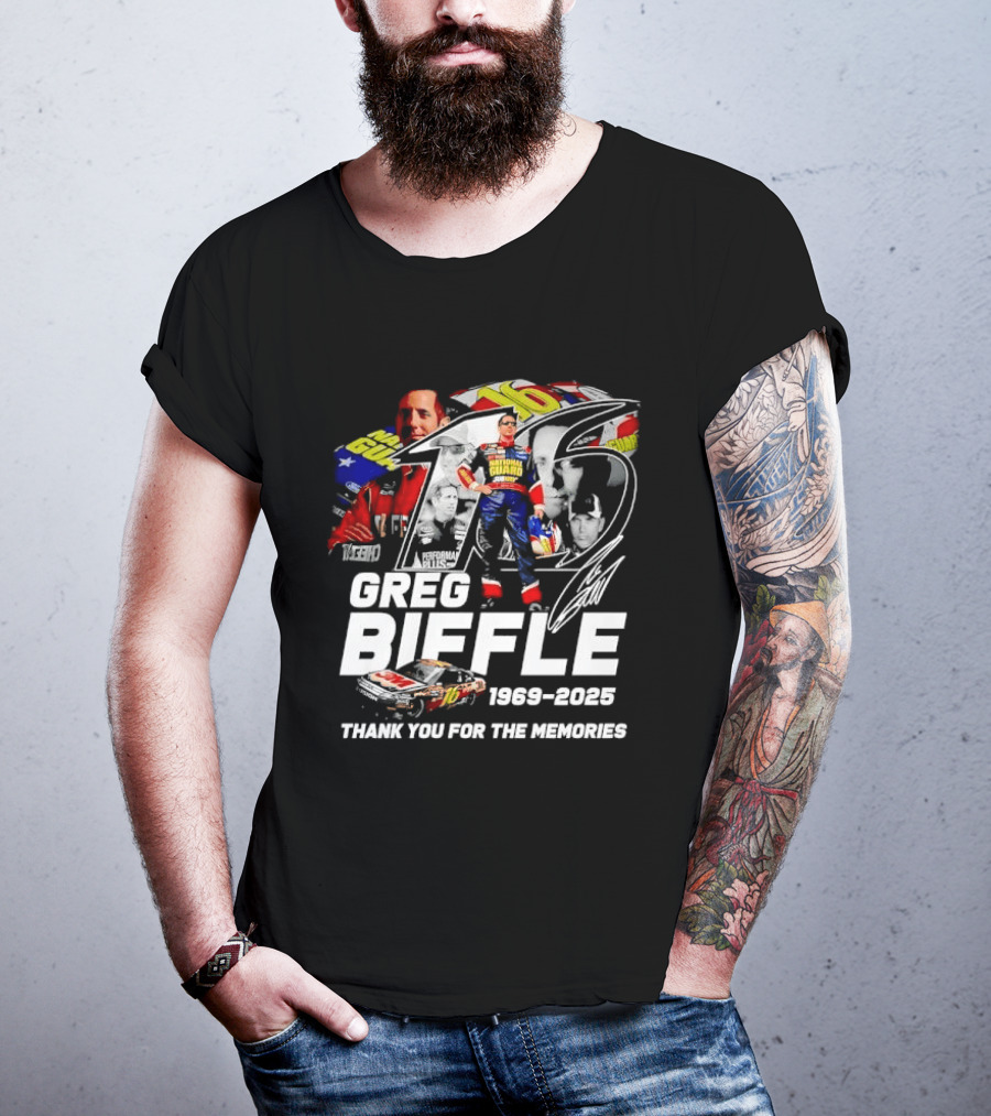 Greg Biffle 1969 2025 NASCAR Racing Career Thank You For The Memories T-Shirt