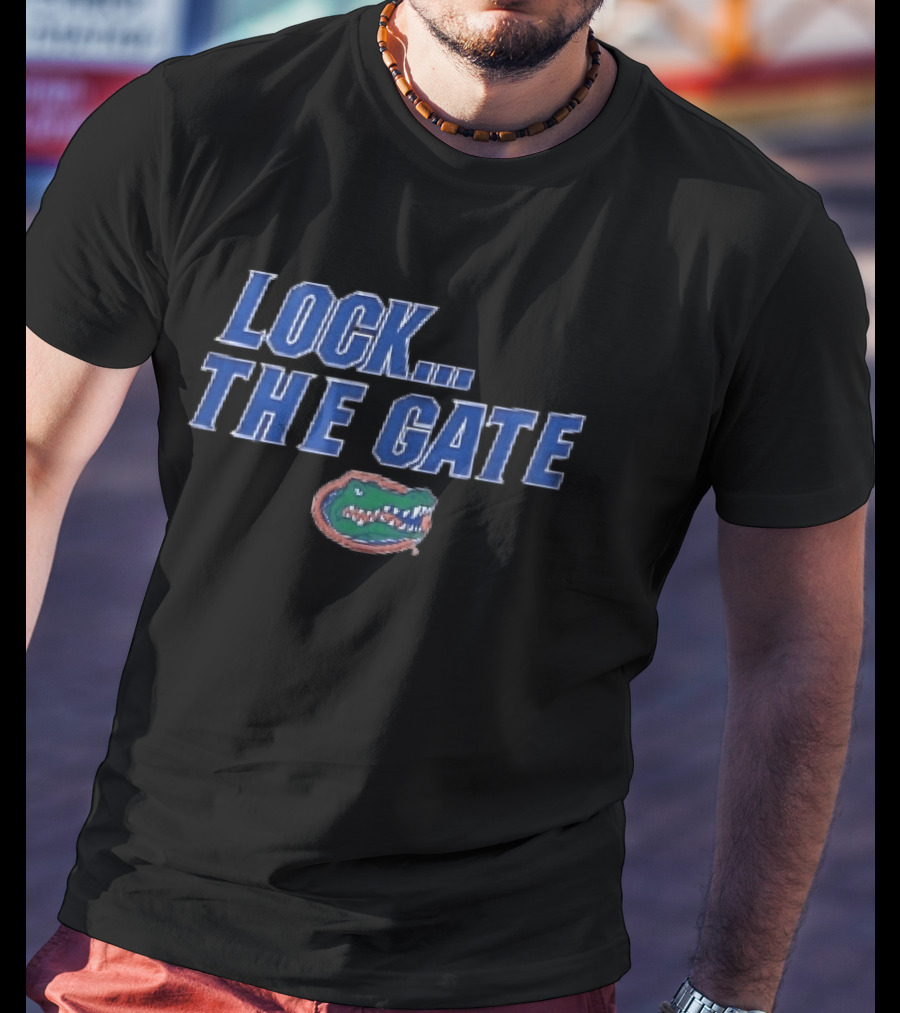 Florida Gators NCAA Lock The Gate Alligator Head T-Shirt