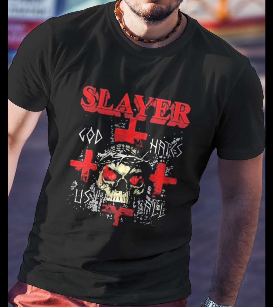Slayer God Hates Us All Skull Cross 25th Anniversary T-Shirt