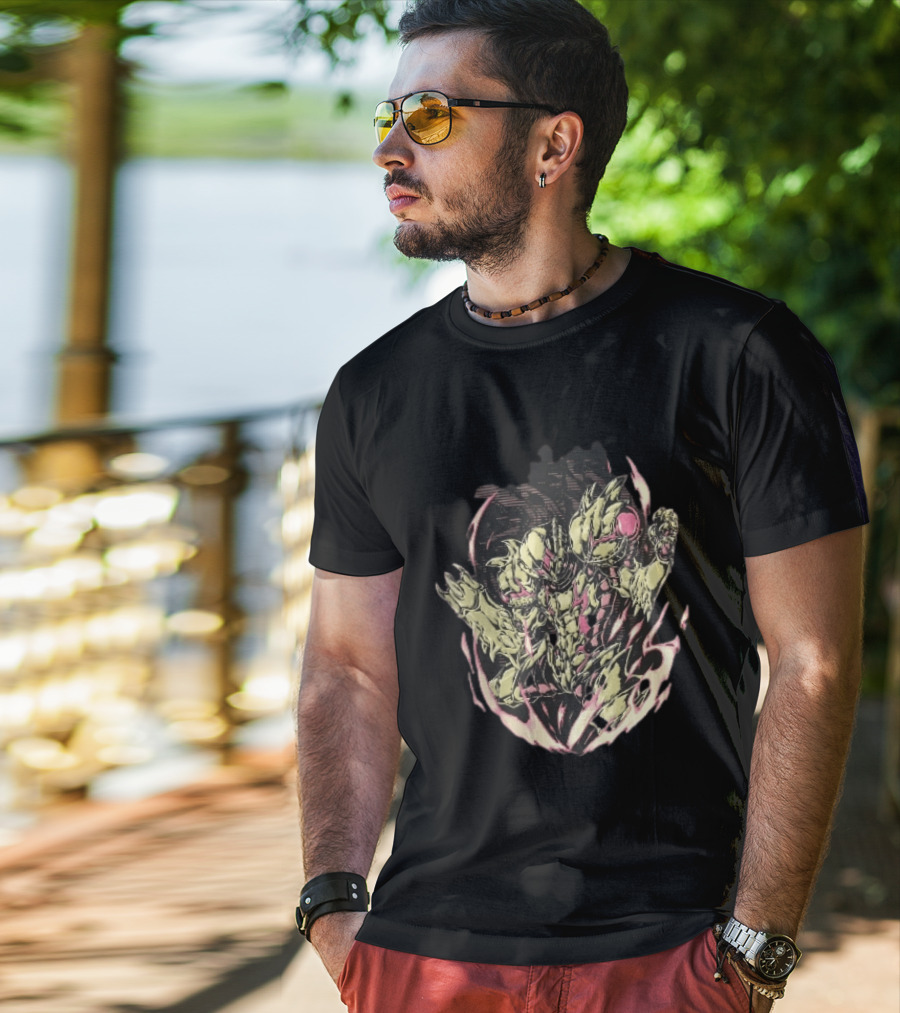 Metroid Samus Aran Suit Glowing Aura Halftone Powering Up T-Shirt