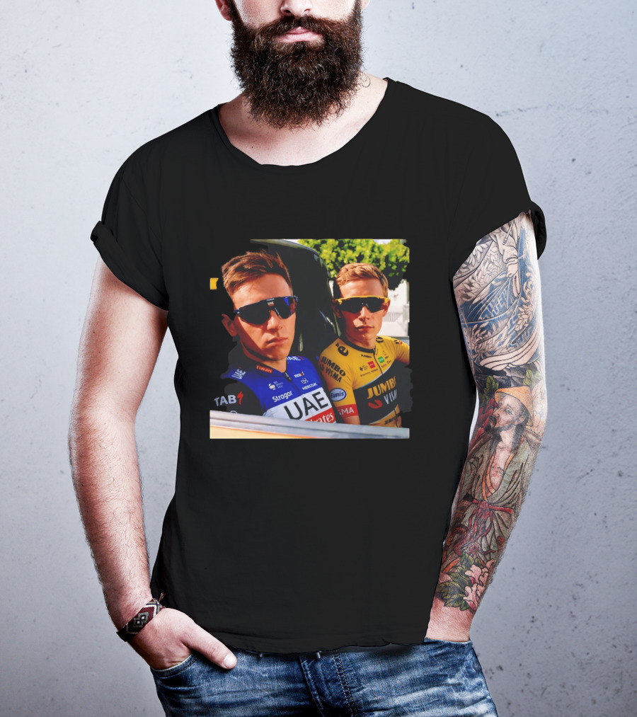 UAE Team Emirates And Jumbo Visma Cycling Rivals Tadej Pogačar Jonas Vingegaard T-Shirt
