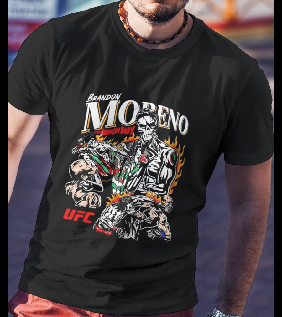 Brandon Moreno UFC Assassin Baby Flames Boxing 2026 T-Shirt
