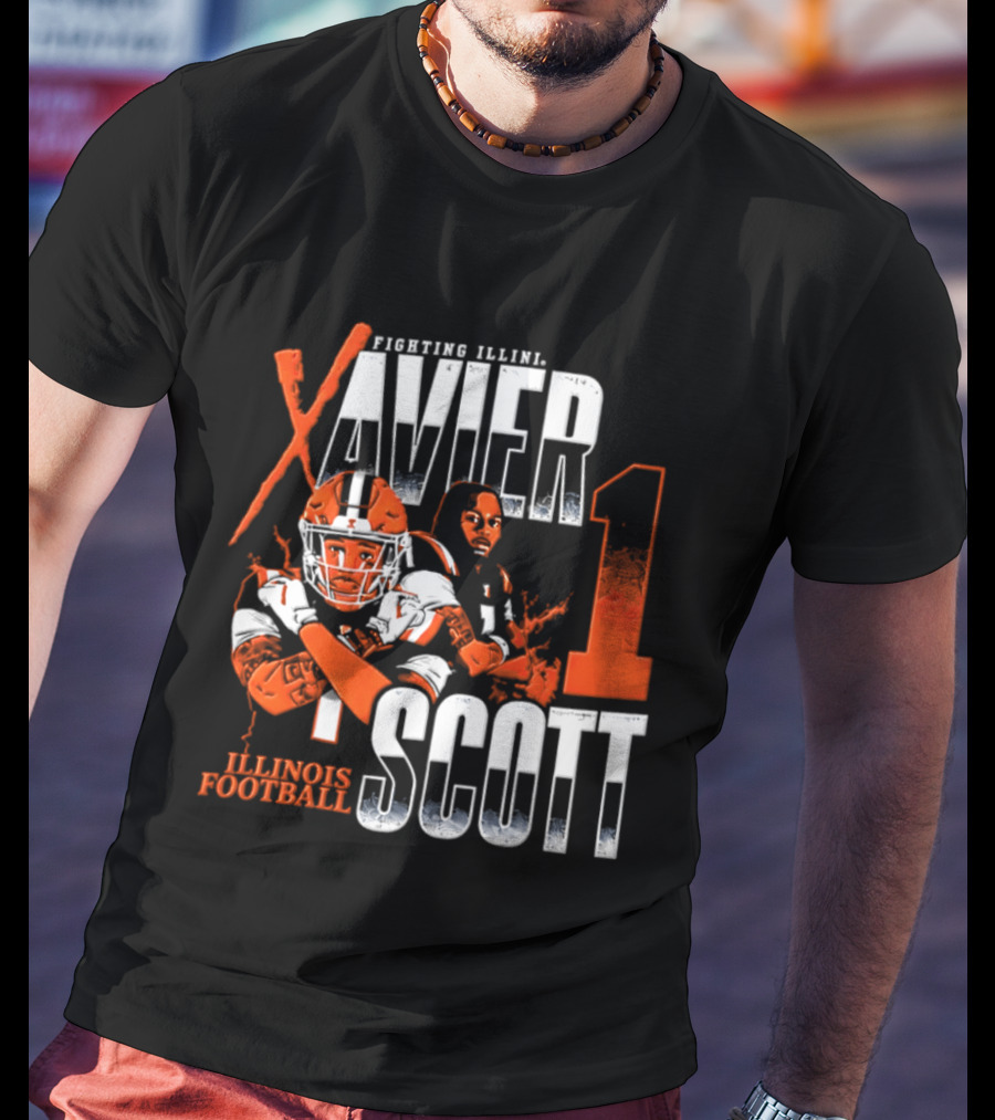 Illinois Fighting Illini Football Xavier Scott 1 T-Shirt