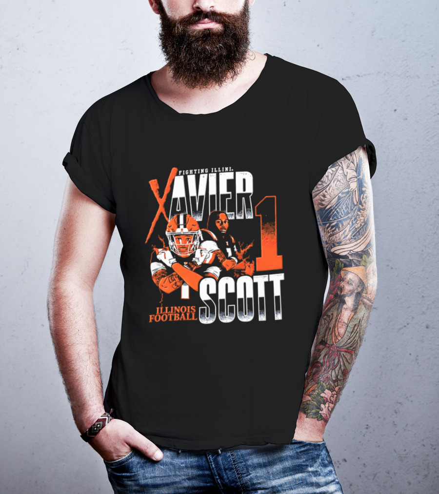 Illinois Fighting Illini Football Xavier Scott 1 T-Shirt
