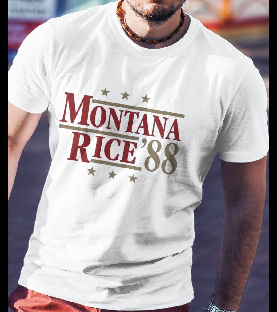 Montana Rice '88 Vintage Style With Stars T-Shirt