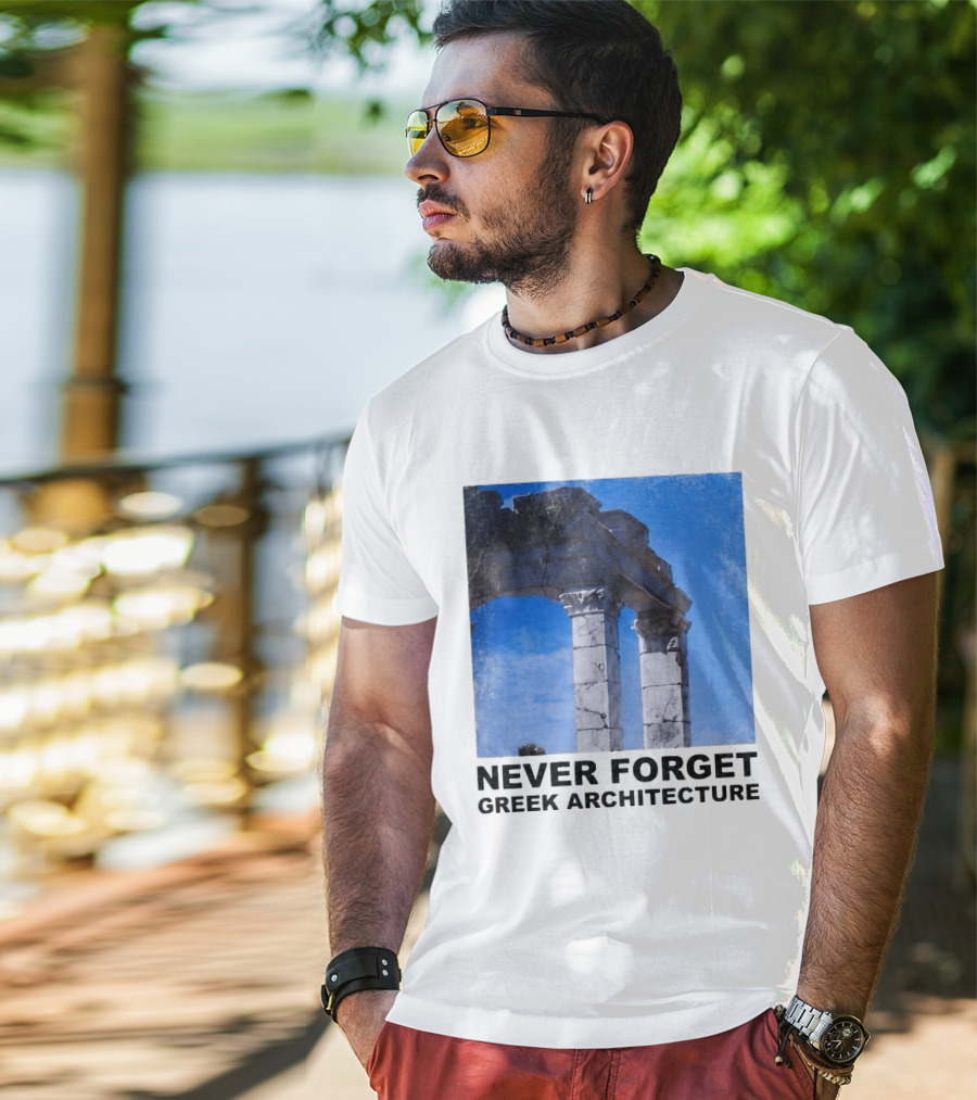 Never Forget Greek Architecture 2026 Ruins Columns T-Shirt