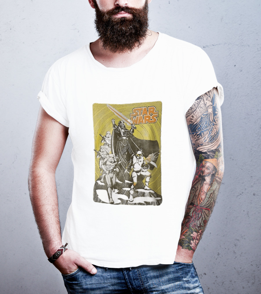 Star Wars Darth Vader Boba Fett Stormtroopers Comic Cover T-Shirt
