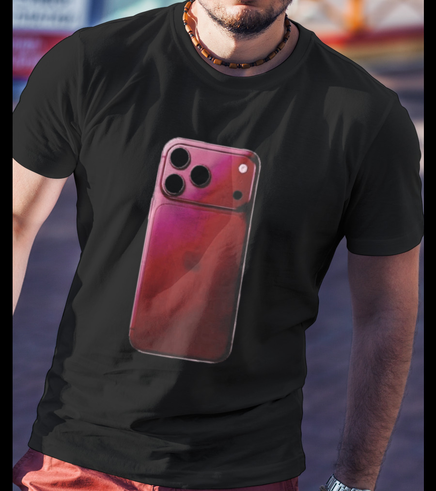 Apple Deep Burgundy Concept Smartphone Rear Camera Island Glass Back T-Shirt