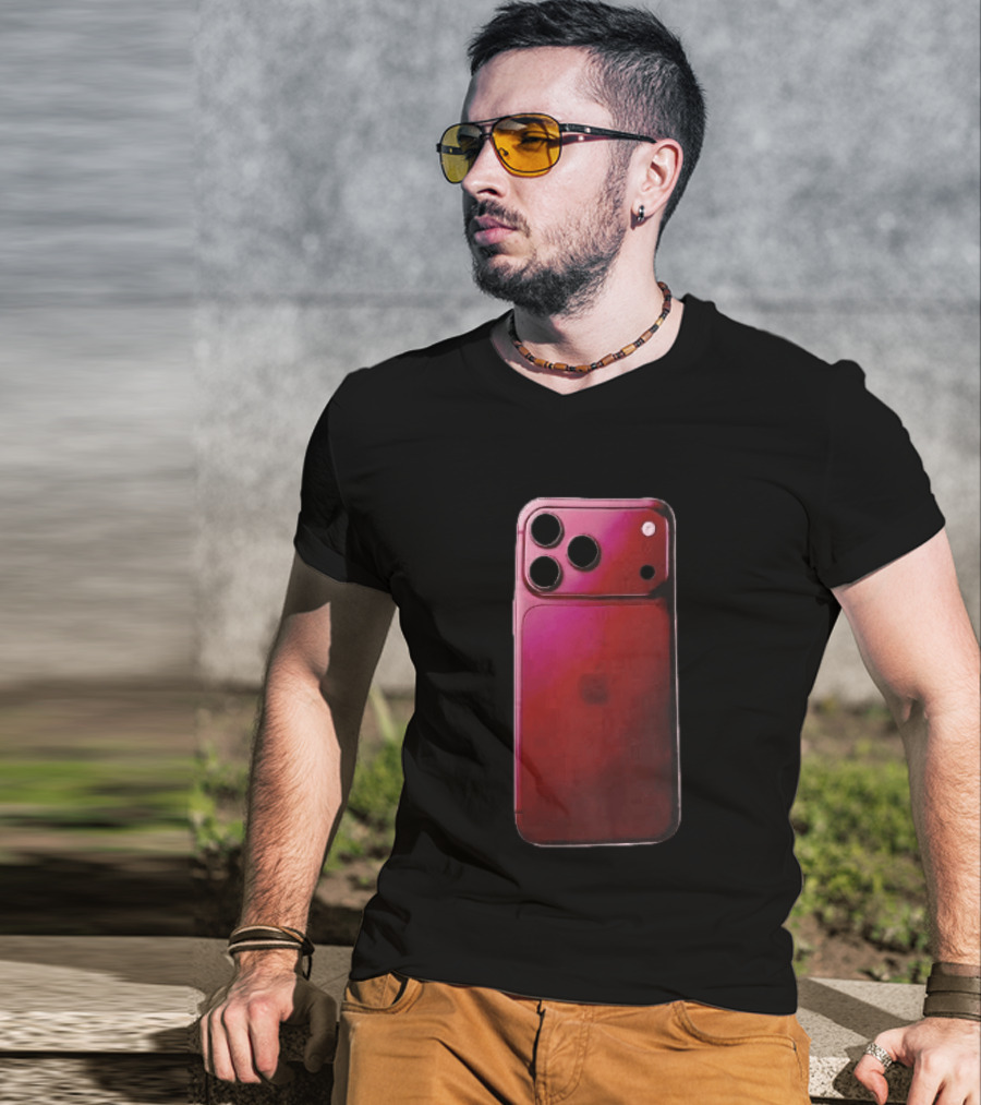 Apple Deep Burgundy Concept Smartphone Rear Camera Island Glass Back T-Shirt