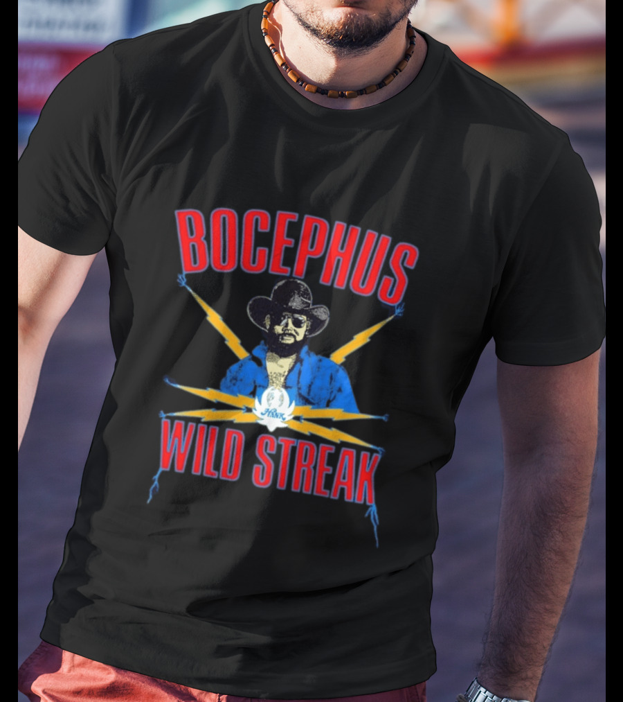 Bocephus Hank Wild Streak Electric Lightning Western T-Shirt