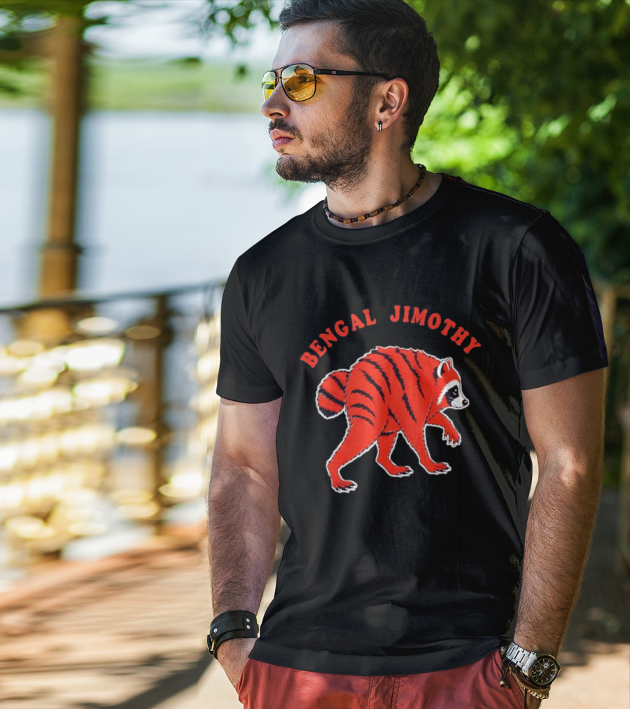 Bengal Jimothy Raccoon Cincinnati Bengals Fan T-Shirt
