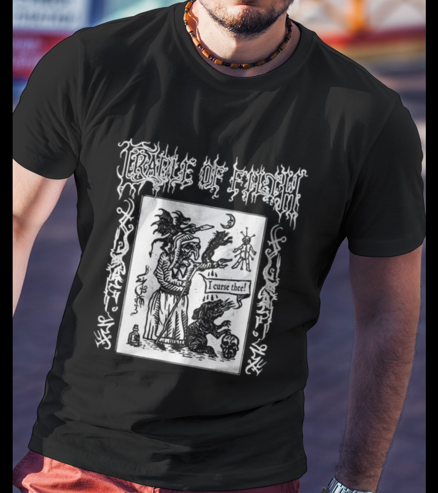 Cradle Of Filth Gothic Halloween I Curse Thee Black T-Shirt