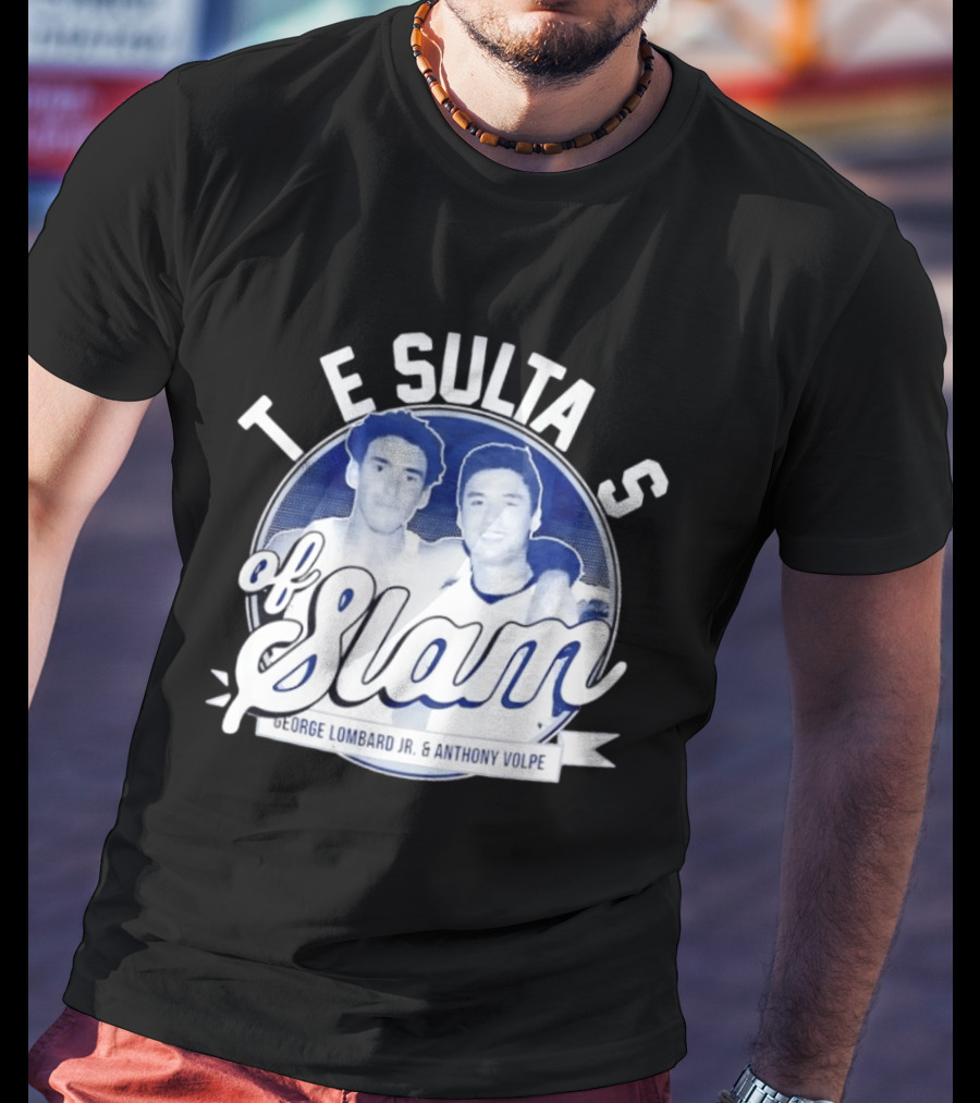 New York Yankees The Sultans Of Slam George Lombard Jr. Anthony Volpe T-Shirt