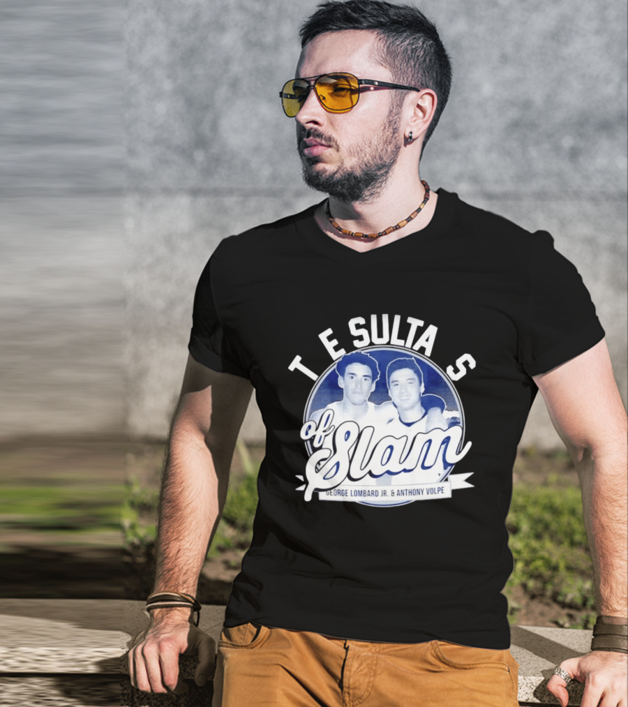 New York Yankees The Sultans Of Slam George Lombard Jr. Anthony Volpe T-Shirt