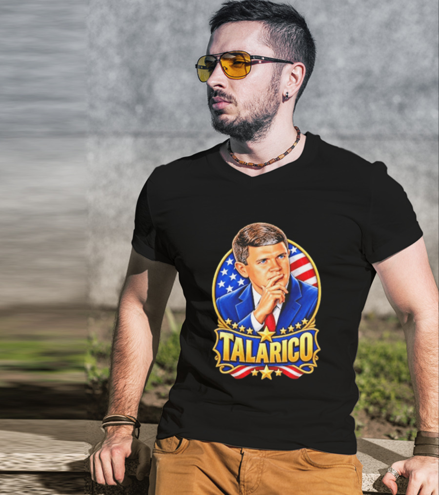 Talarico Presidential Style With American Flag T-Shirt