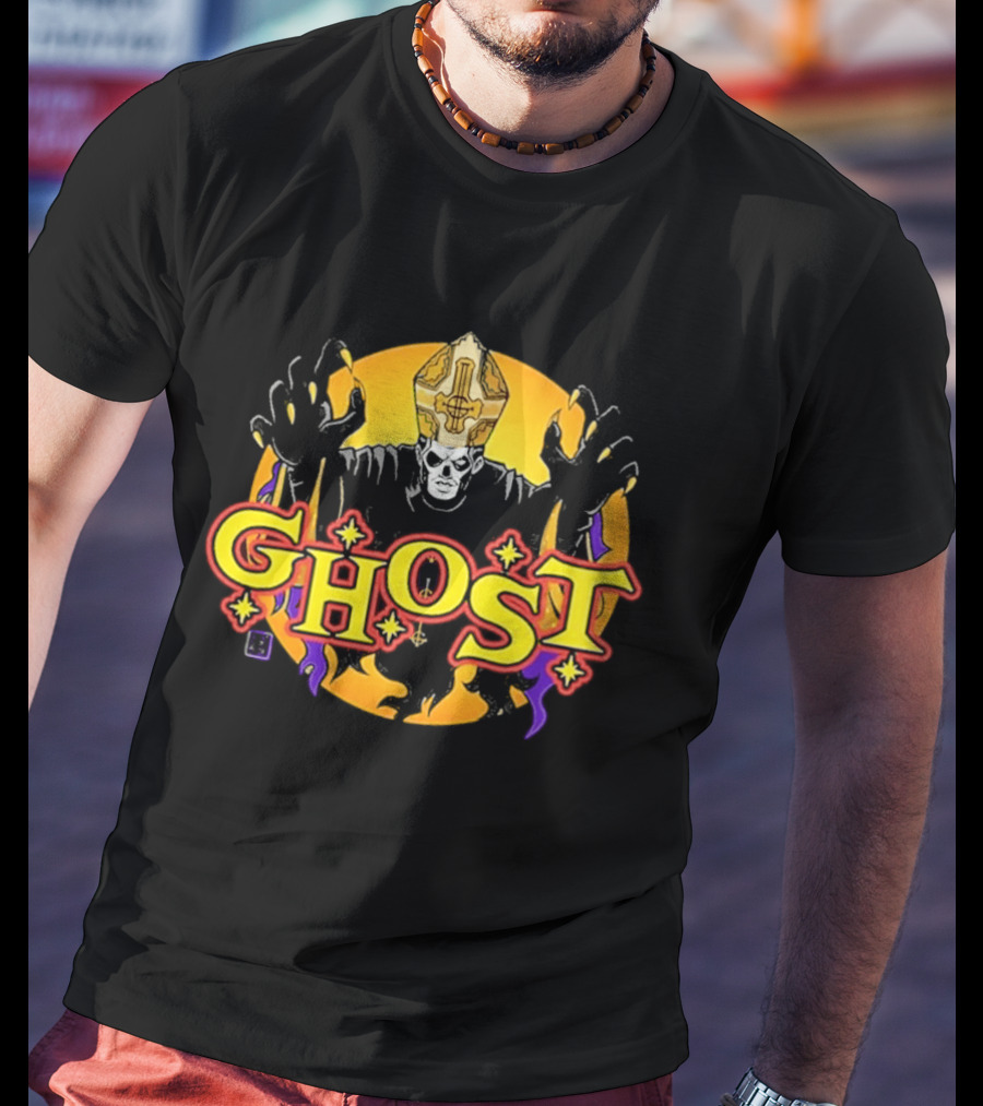 Ghost Band Spirit Halloween Collaboration Skull And Cross T-Shirt