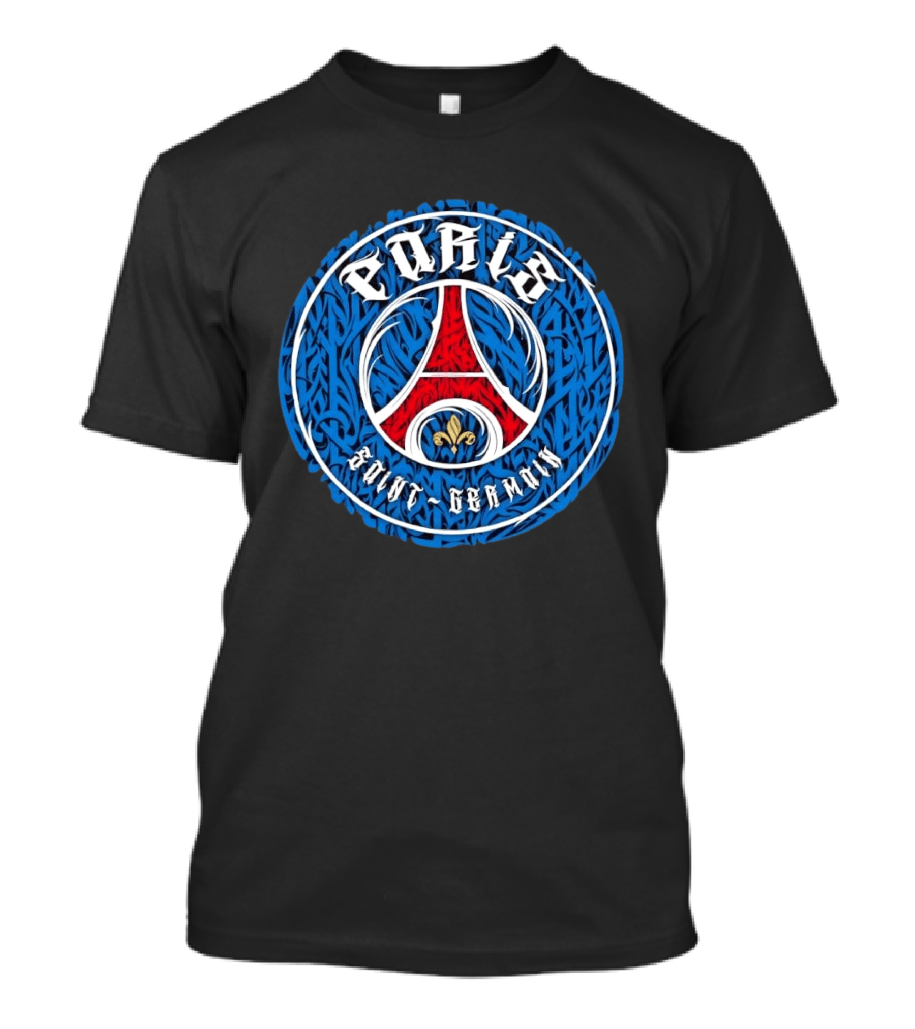 Paris Saint Germain PSG Tribal Fleur De Lis Football T-Shirt
