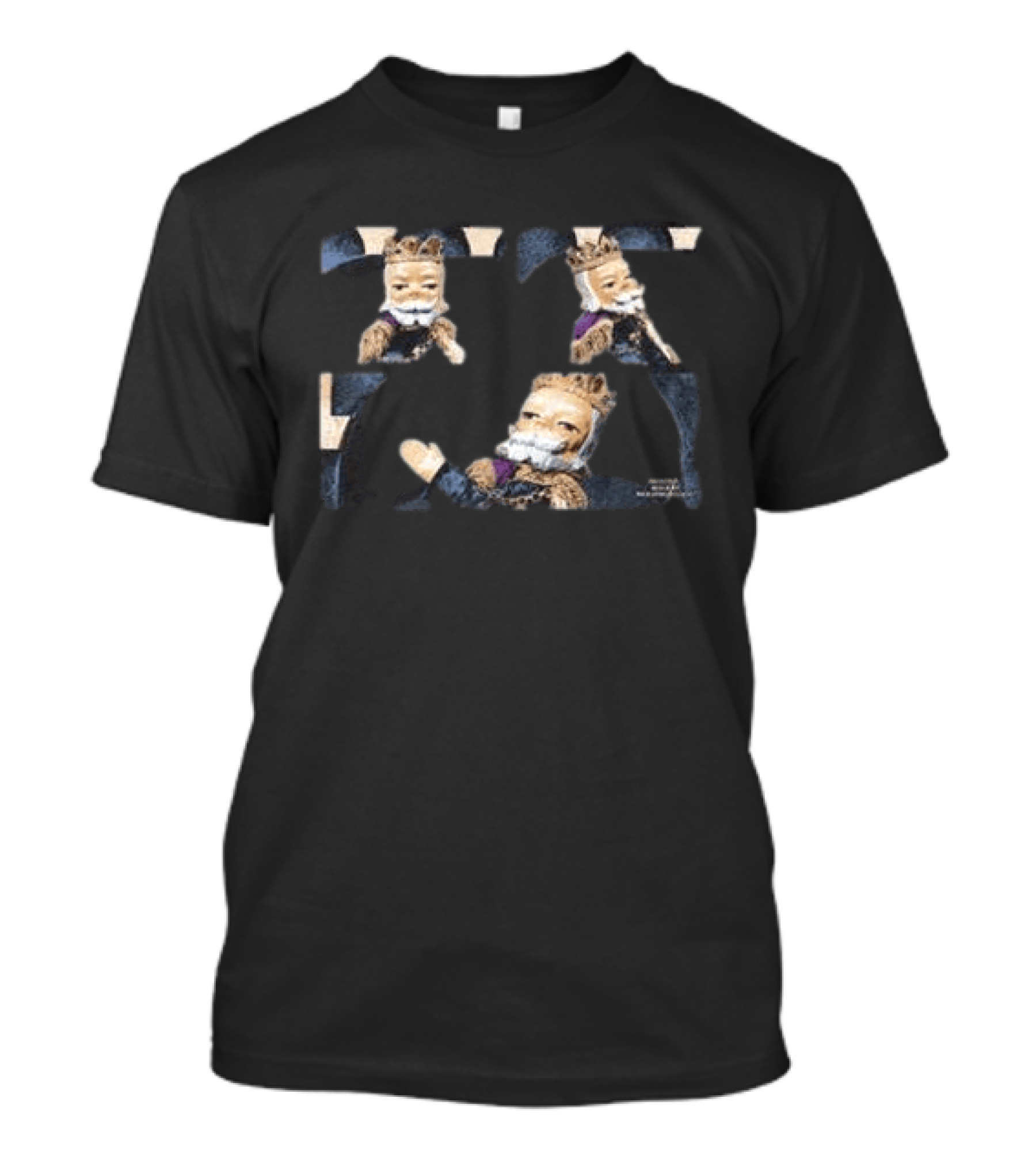 Mister Rogers Neighborhood King Friday Black Vintage Retrokid Shop T-Shirt