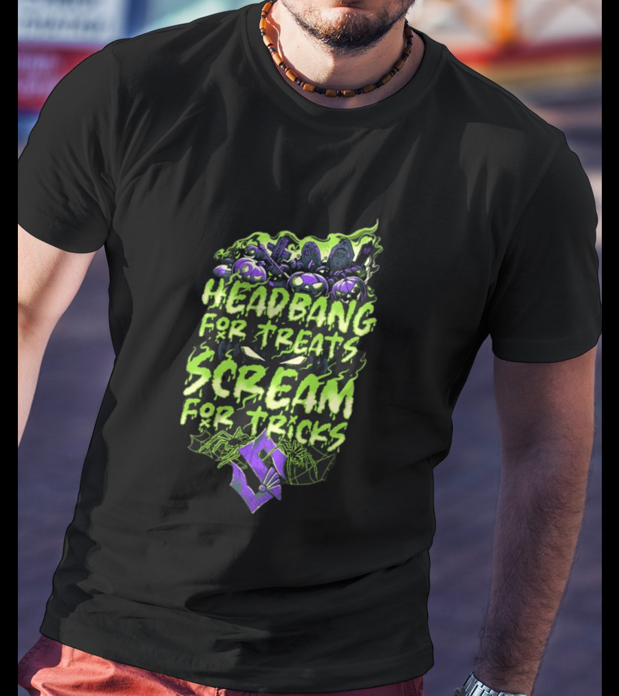 Sabaton Store Headbang For Treats Scream For Tricks Halloween T-Shirt