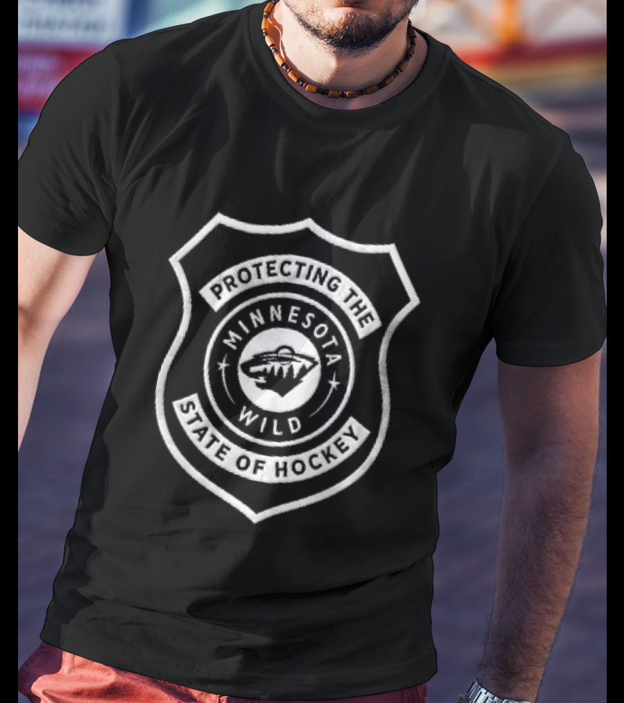 Minnesota Wild NHL State Of Hockey Police Shield T-Shirt