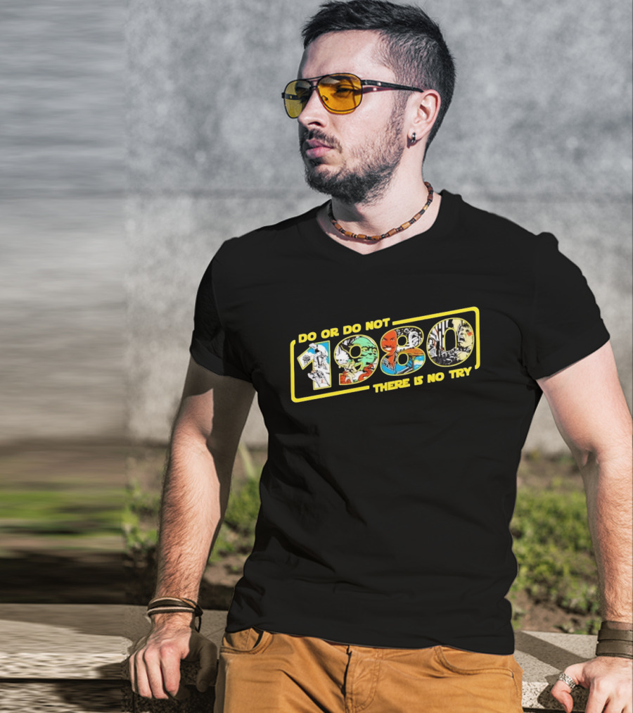 Star Wars Do Or Do Not 1980 There Is No Try Collage T-Shirt