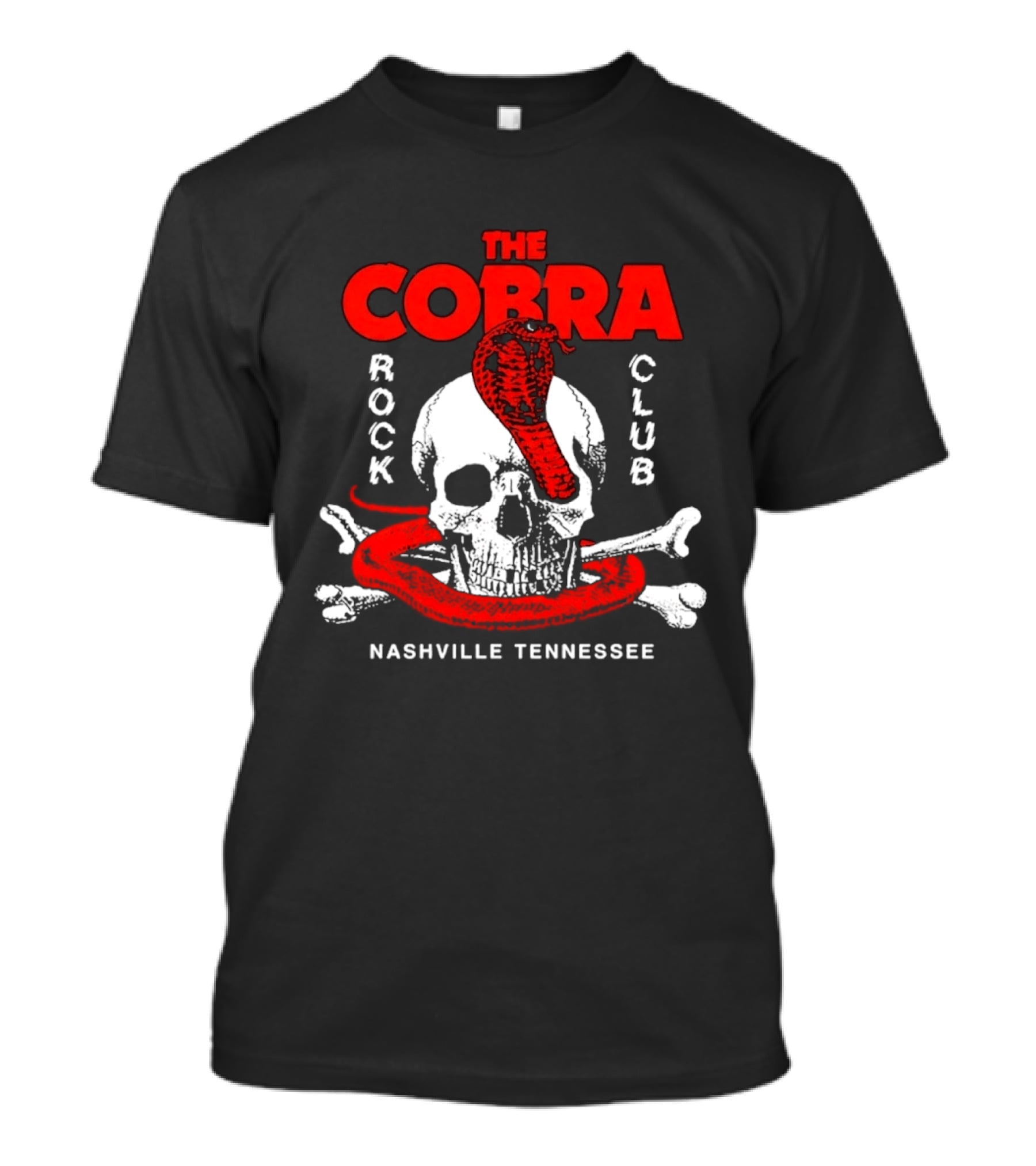 The Cobra Rock Club Skull And Snake Nashville Tennessee T-Shirt