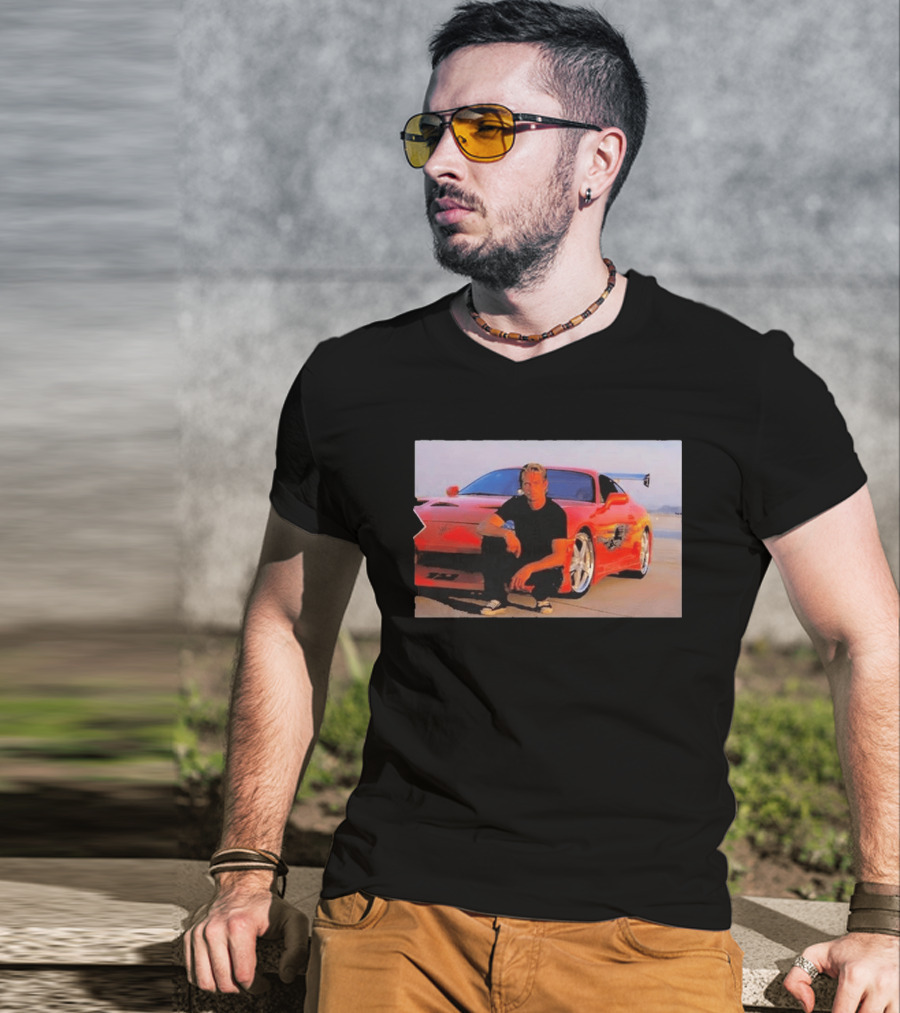 Dad Birthday Paul Walker Nissan Skyline R34 Father's Day Racing Fan T-Shirt