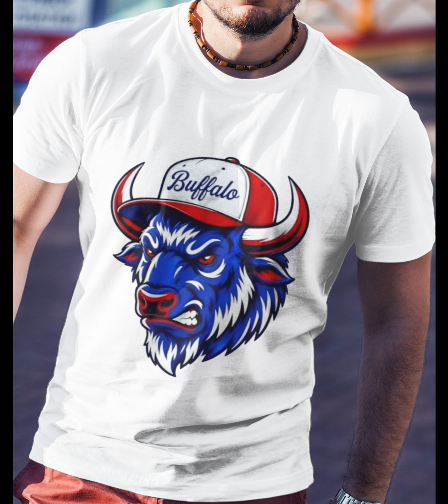 Buffalo Bison Bull Hat Sports T-Shirt