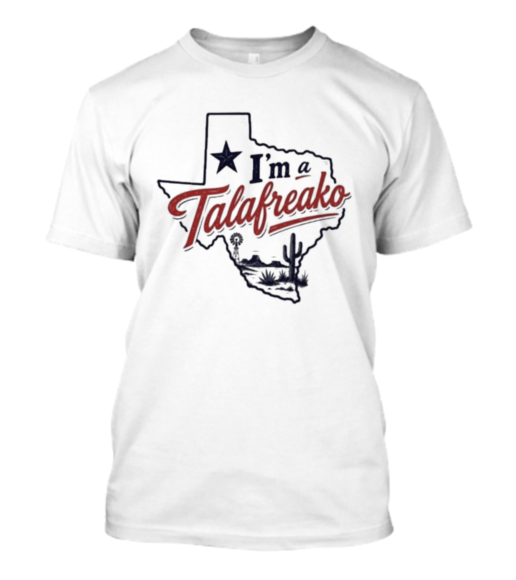 I'm A Talafreako James Talarico Texas Map Star Cactus T-Shirt